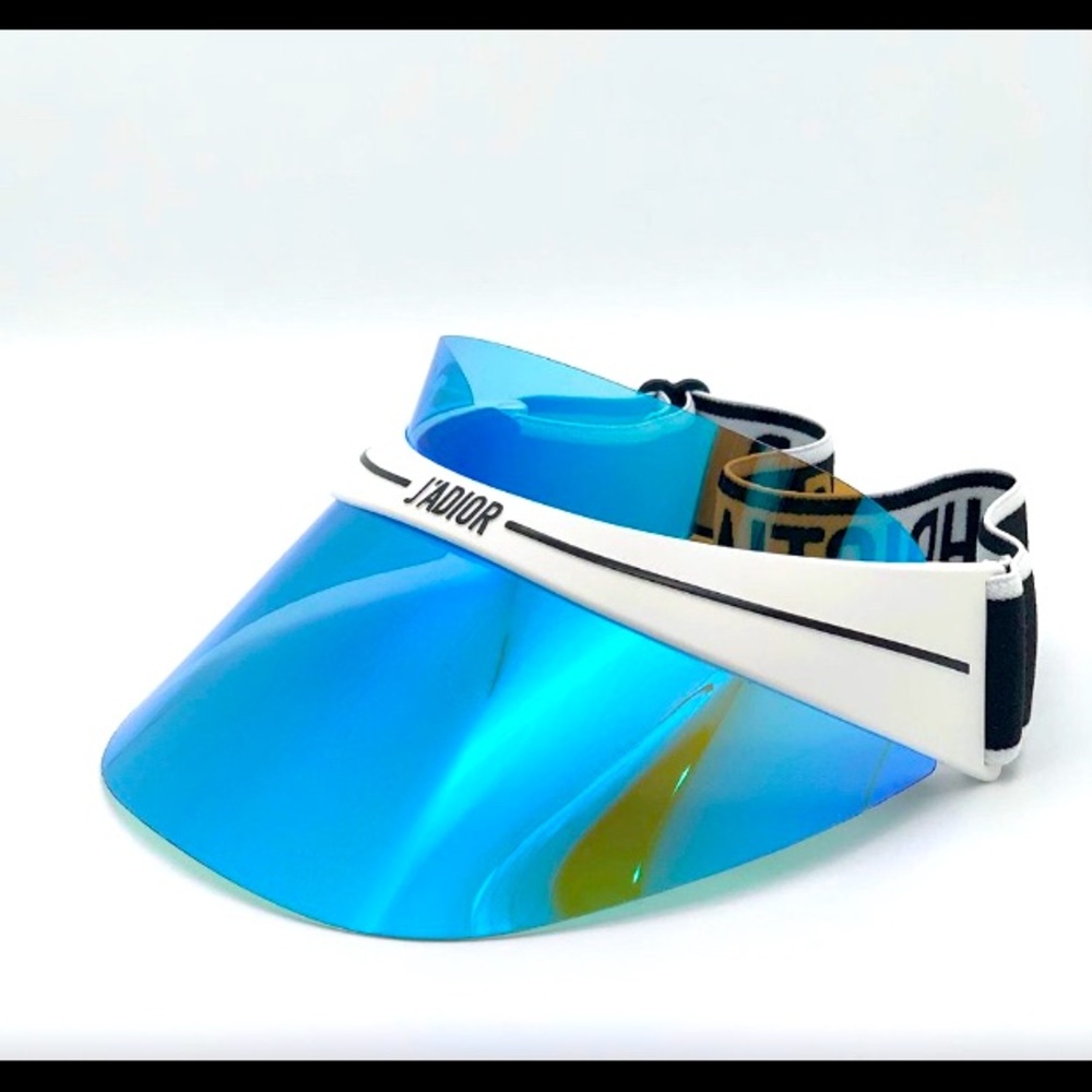 🔥 DIOR CLUB 1 GOY Visor Hat in Mirrored Blue